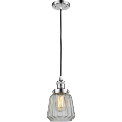 Franklin Restoration Chatham 1 Light 6 inch Polished Chrome Mini Pendant Ceiling Light in Incandescent, Clear, Franklin Restoration