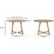 Godenza 47.25 X 47.25 inch Natural Dining Table, Round