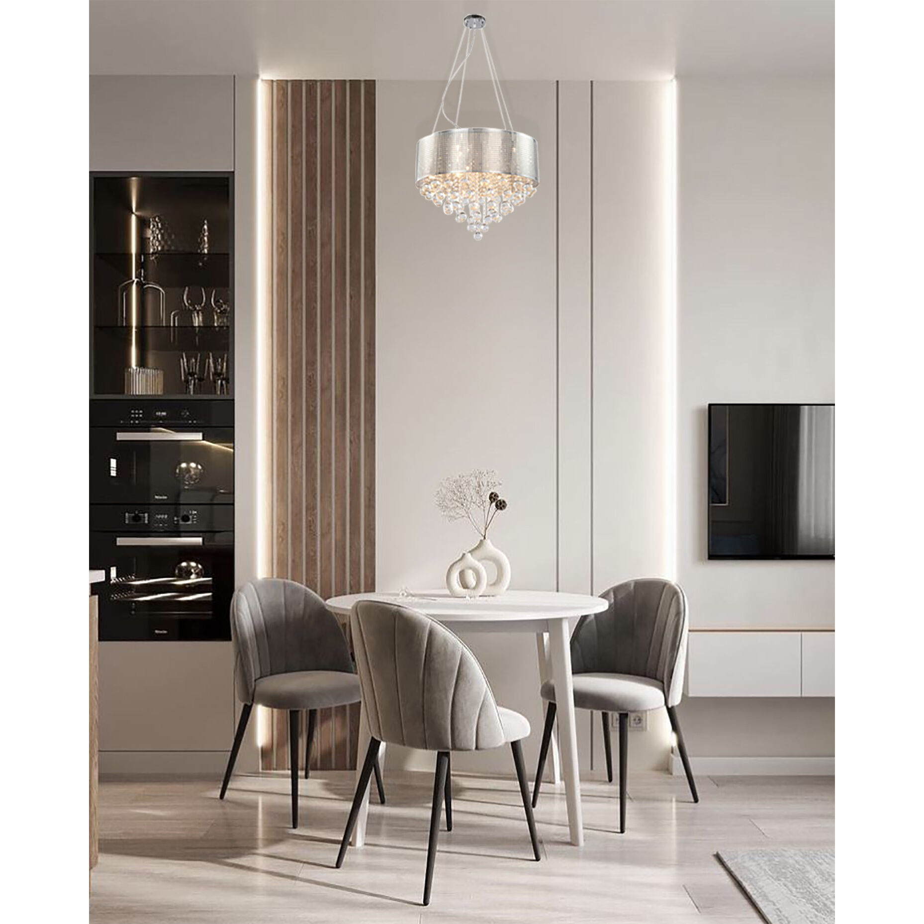 Canada 5 Light 24 inch Chrome Chandelier Ceiling Light