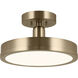 Riu LED 14.25 inch Champange Bronze Semi Flush Mount Ceiling Light