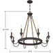 Sienna 8 Light 34 inch Artisan Rust Chandelier Ceiling Light