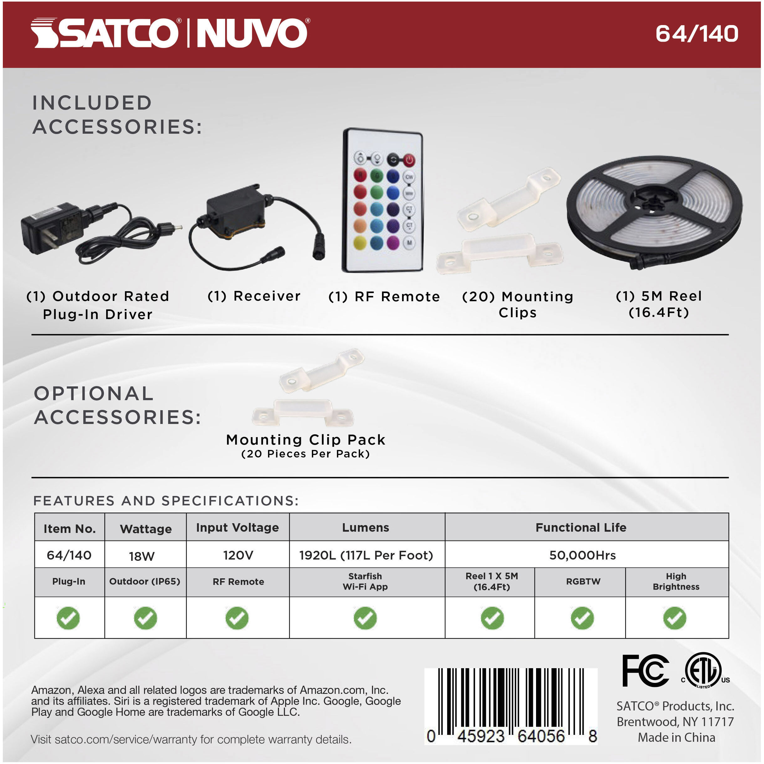 Dimension White 2700K 196.85 inch Tape Light