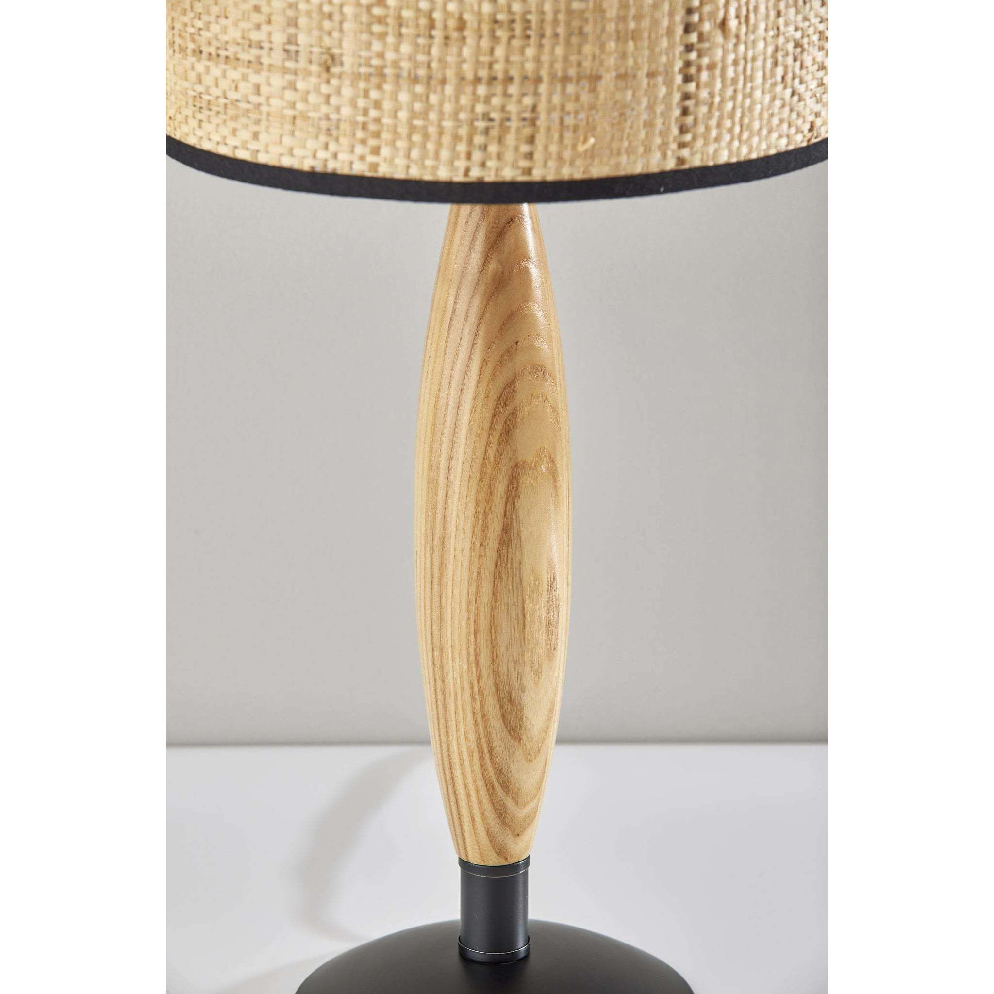 Cayman 22.5 inch 100.00 watt Black / Natural Wood Table Lamp Portable Light