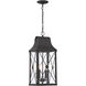 De Luz 4 Light 10.5 inch Oil Rubbed Bronze/Gold Outdoor Chain Hung, The Great Outdoors