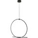 Canada LED 23.6 inch Black Chandelier Ceiling Light