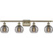 Ballston Rochester 4 Light 35.88 inch Antique Brass Bath Vanity Light Wall Light