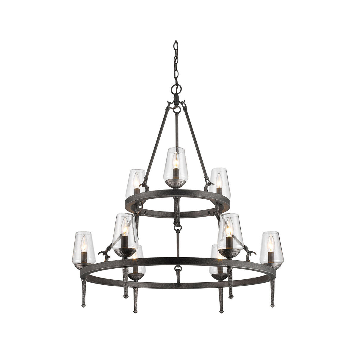 Marcellis 9 Light 34 inch Dark Natural Iron Chandelier Ceiling Light, Large