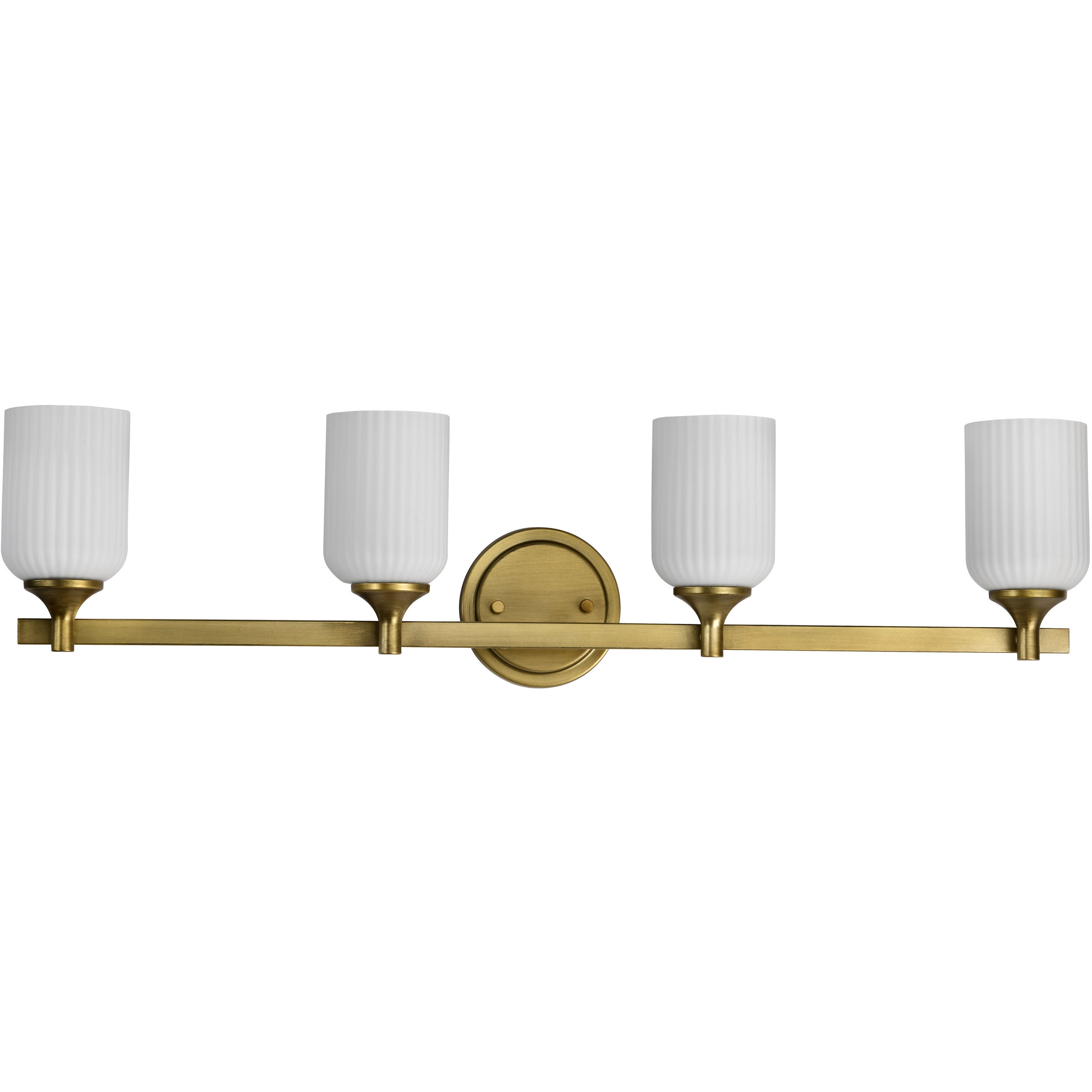 Solara 32.63 inch Natural Brass Vanity Wall Light