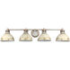 Kinsley 4 Light 39.38 inch Aged Galvanized Steel Bath Vanity Light Wall Light in Antique Ivory