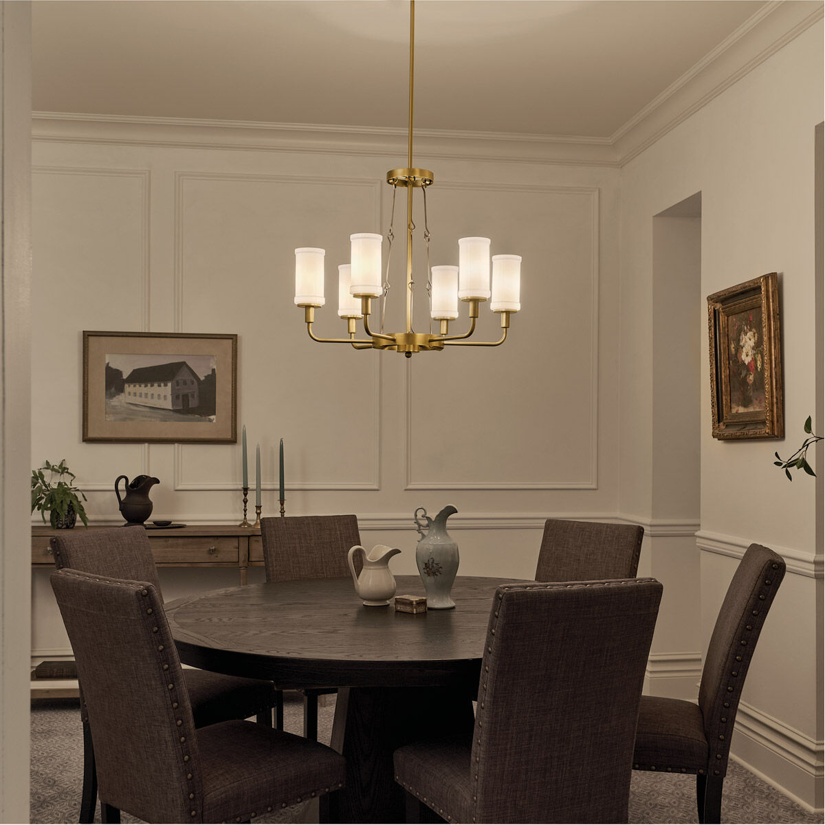 Homestead Vetivene 6 Light 29 inch Natural Brass Chandelier Ceiling Light, Vetivene