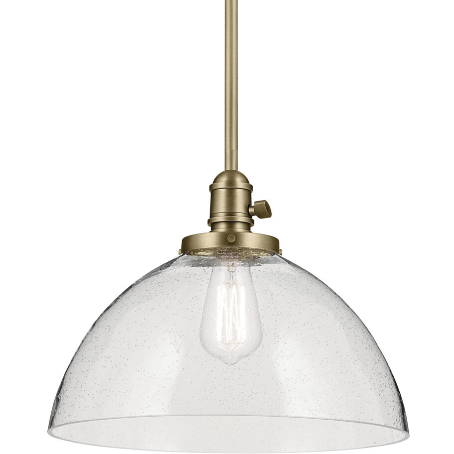 Avery 1 Light Natural Brass Pendant Ceiling Light