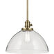 Avery 1 Light Natural Brass Pendant Ceiling Light