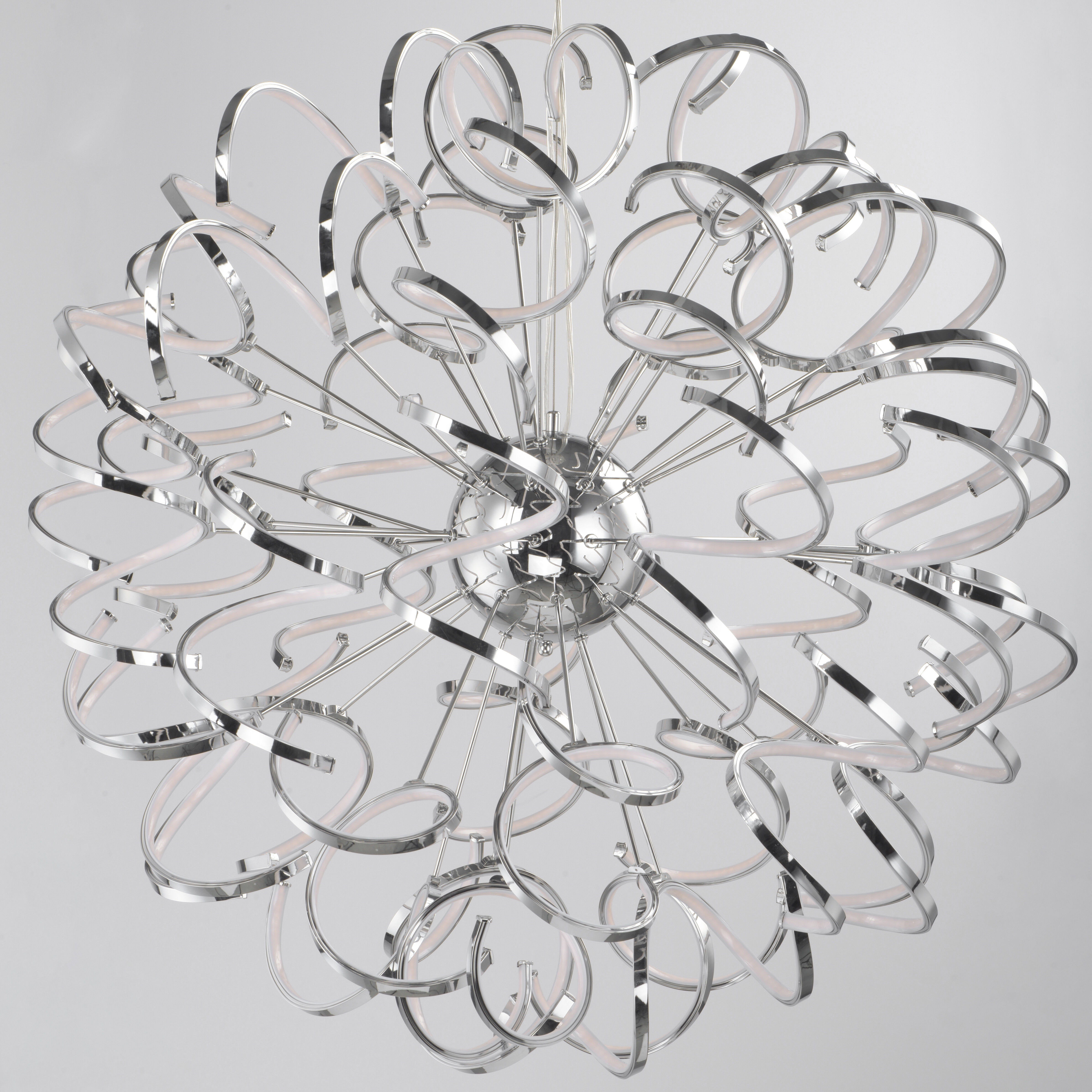 Chaos LED 39.5 inch Polished Chrome Entry Foyer Pendant Ceiling Light