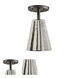 Grand Central 1 Light 7.5 inch Oil Rubbed Bronze Flush Mount Ceiling Light in Antique Mercury Mouth Blown