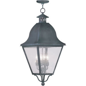 Amwell 4 Light 14 inch Charcoal Outdoor Pendant Lantern