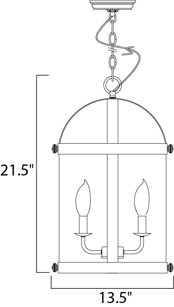 Tara 4 Light 13.5 inch Bronze Entry Foyer Pendant Ceiling Light