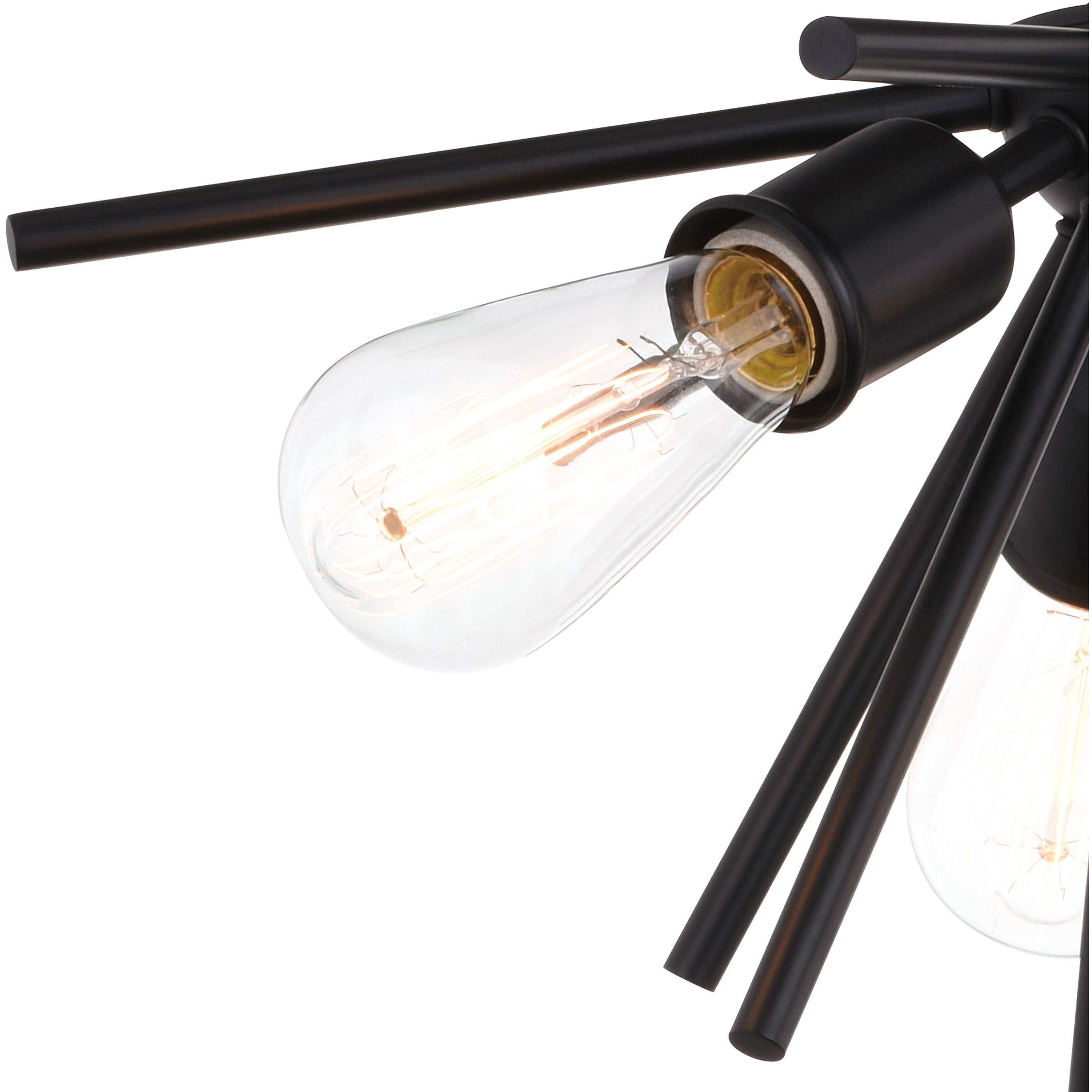 Estelle LED 17 inch Matte Black Semi-Flush Mount Ceiling Light