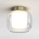 Aquina 1 Light 9.45 inch Matte Brushed Brass Interior Ceiling Light
