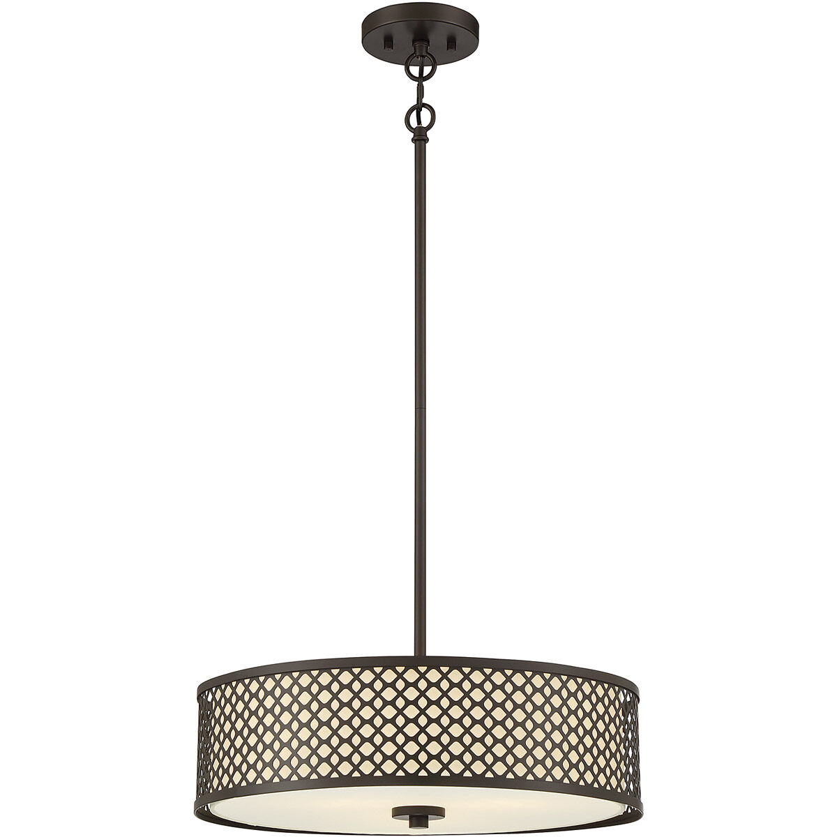 Modern 3 Light 18 inch Oil Rubbed Bronze Pendant Ceiling Light