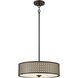 Modern 3 Light 18 inch Oil Rubbed Bronze Pendant Ceiling Light