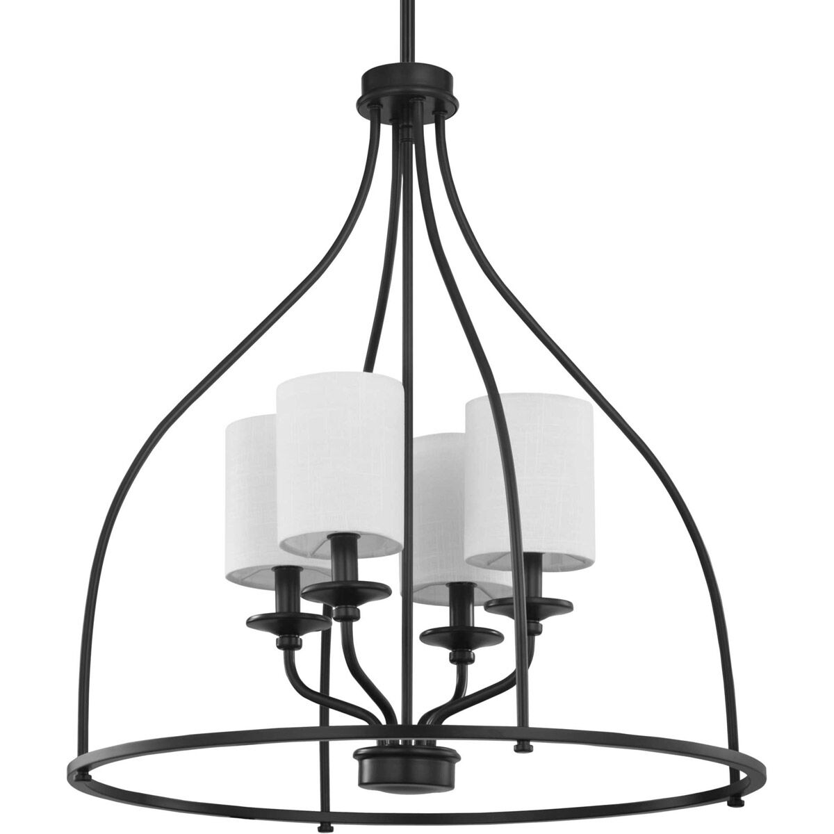 Bonita 4 Light 23 inch Matte Black Foyer Chandelier Ceiling Light, Design Series