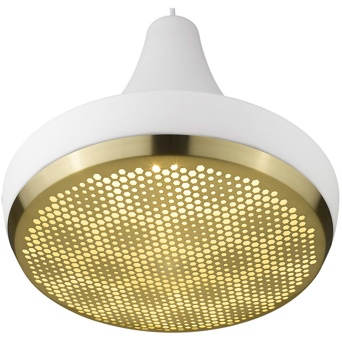 Tholos 1 Light 14 inch White Pendant Ceiling Light