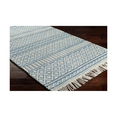 Farmhouse Tassels 108 X 72 inch Blue Rug in 6 X 9, Rectangle