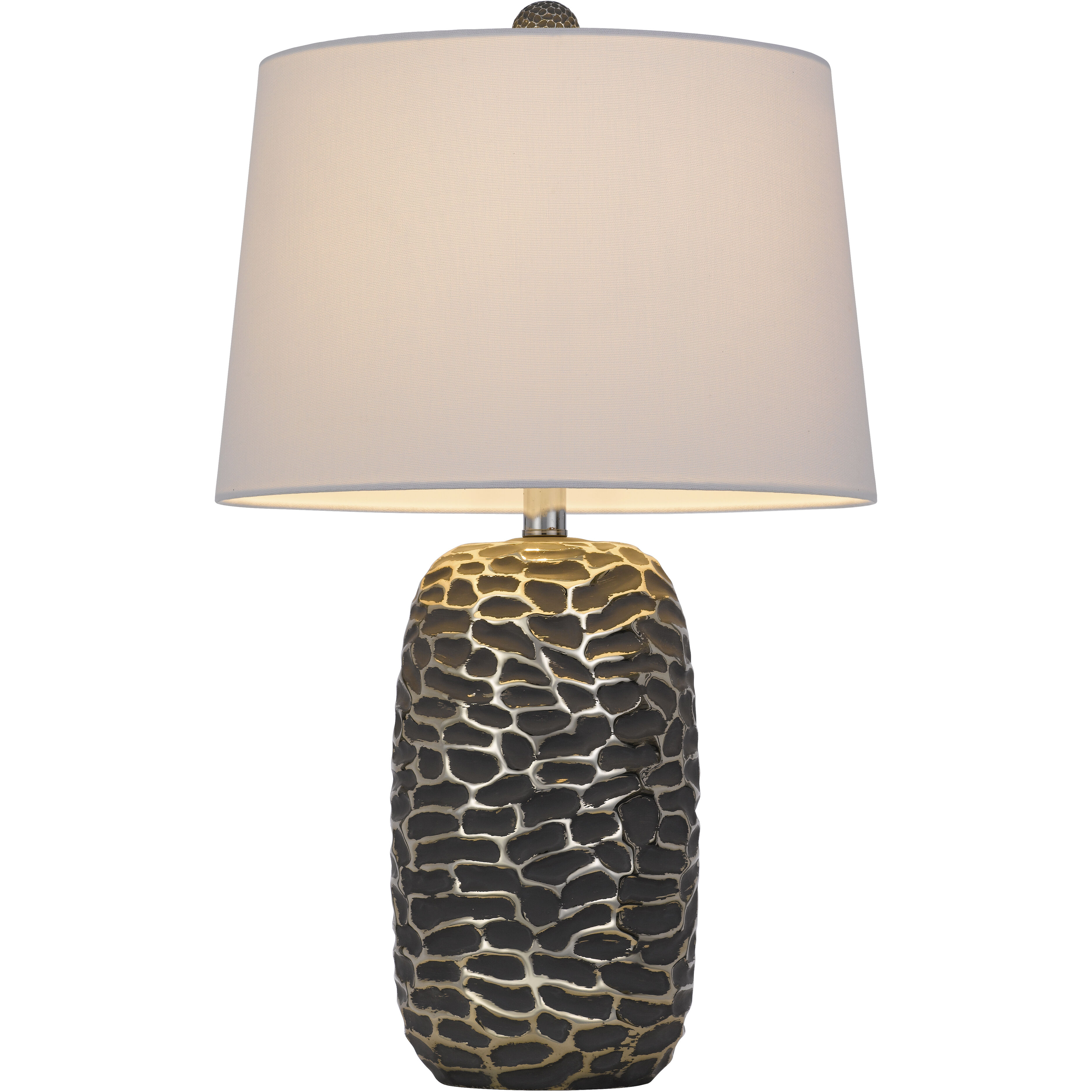 Menlo 25 inch 150.00 watt Ash Black and Antique Silver Lamp Set Portable Light