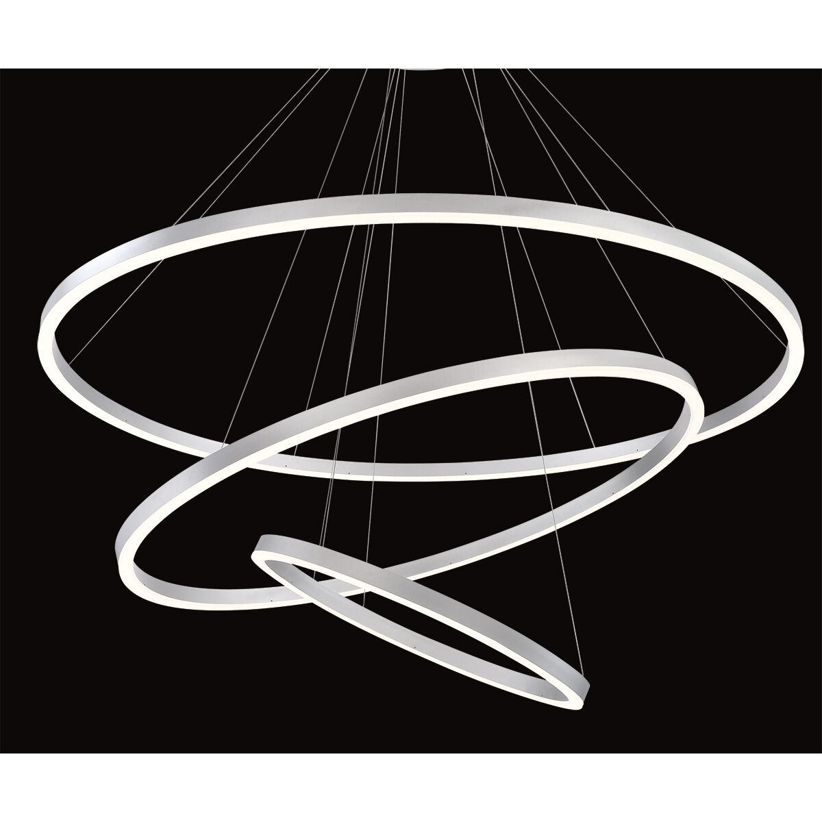 Spunto LED 47.25 inch Silver Chandelier Ceiling Light, Medium