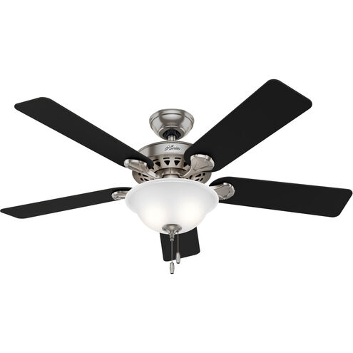 Waldon 52 inch Brushed Nickel with Matte Black/Cherry Blades Ceiling Fan