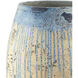 Sicilia Antique White and Blue Drip Planter, Large