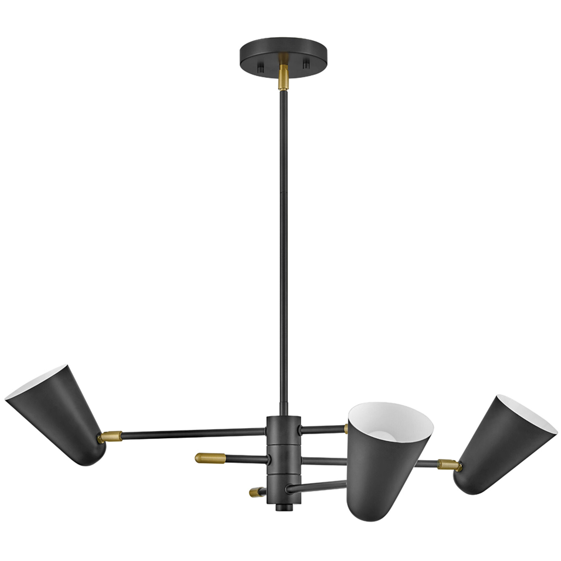 Birdie LED 30 inch Black Chandelier Ceiling Light