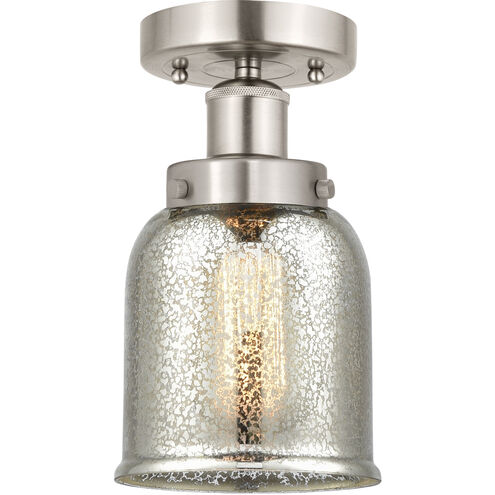 Bell 1 Light 6.5 inch Brushed Satin Nickel Semi-Flush Mount Ceiling Light
