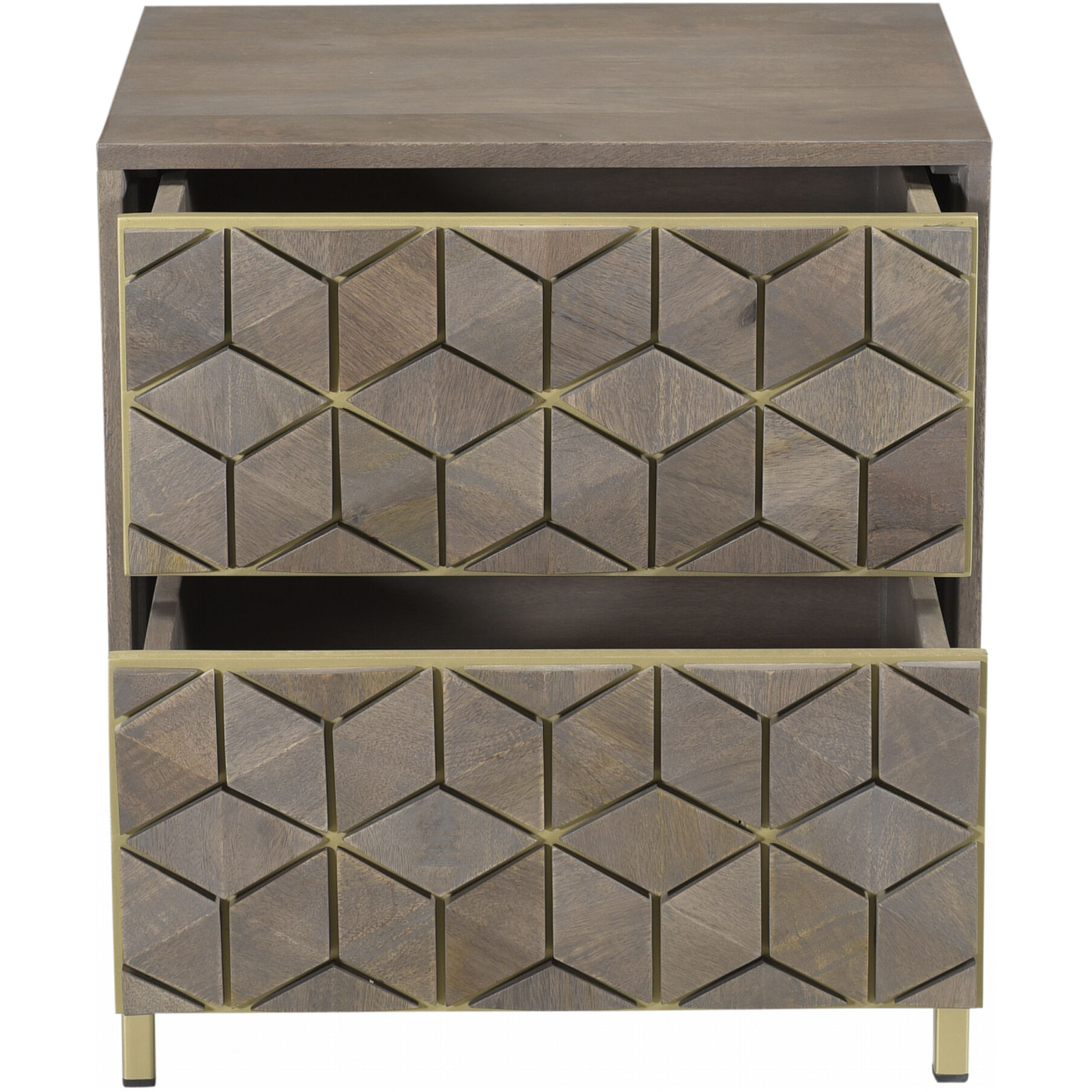 Corolla 22 X 20 inch Grey Nightstand