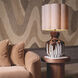 Lorena 33.86 inch 100.00 watt Brown Drip-Effect with Vintage Brass Table Lamp Portable Light