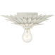 Broche 1 Light 11 inch Matte White Flush Ceiling Light