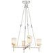 Lucian Pendant Ceiling Light in Polished Nickel, Alabaster Shade