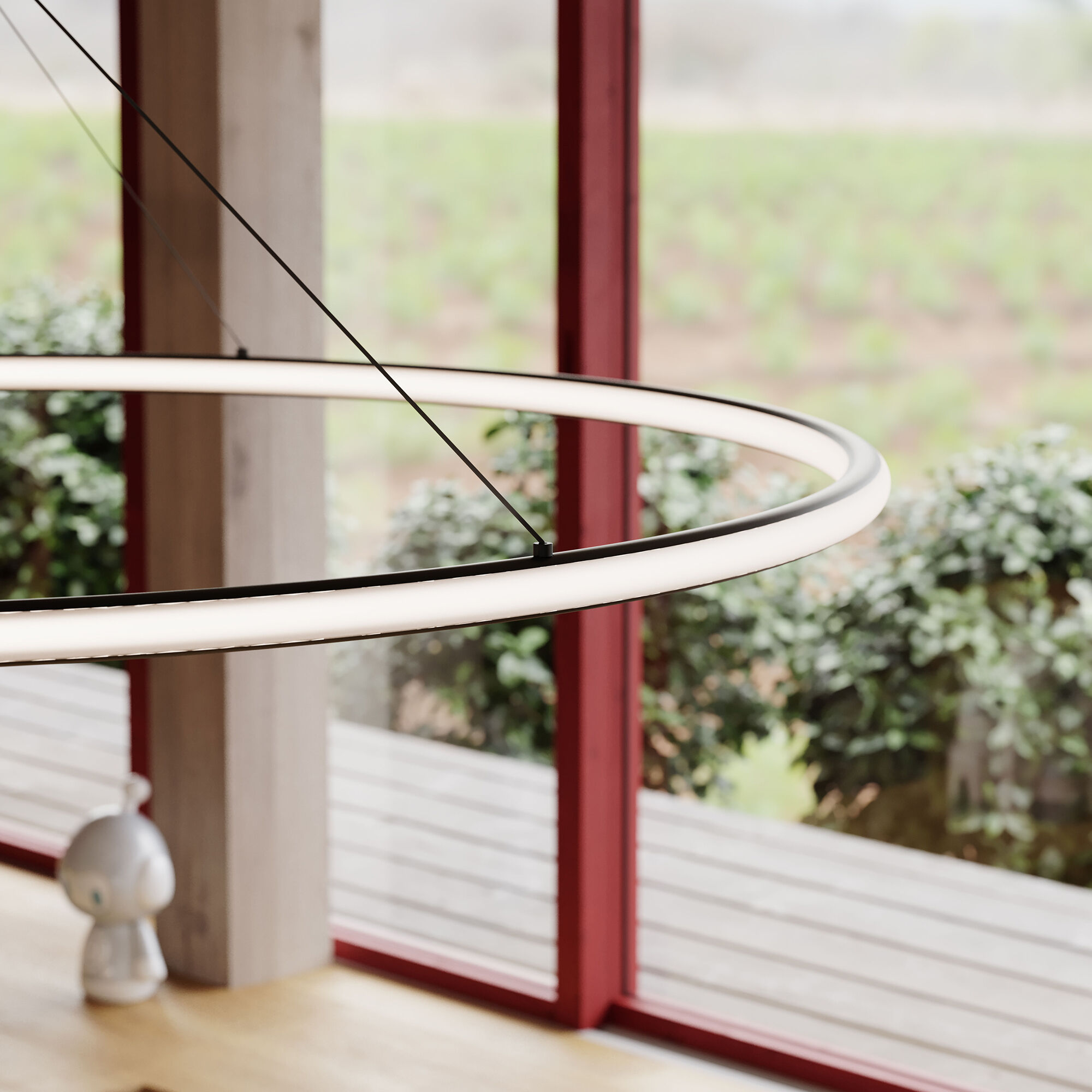 Luna LED 61.5 inch Satin Black Pendant Ceiling Light