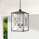 Caswell 4 Light 13.5 inch Powder Coated Black Outdoor Hanging Lantern