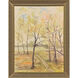 Misty Morning Path Green and Beige and Neutral and Orange Canvas