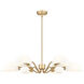 Breton 6 Light 39 inch Modern Gold Chandelier Ceiling Light