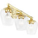 Willow 3 Light 23 inch Polished Brass Vanity Sconce Wall Light