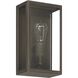 Hollis 1 Light 12 inch Blackened Brass Exterior Wall Sconce
