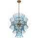 Abigail 13 Light 22.25 inch Aged Brass Chandelier Ceiling Light in Blue