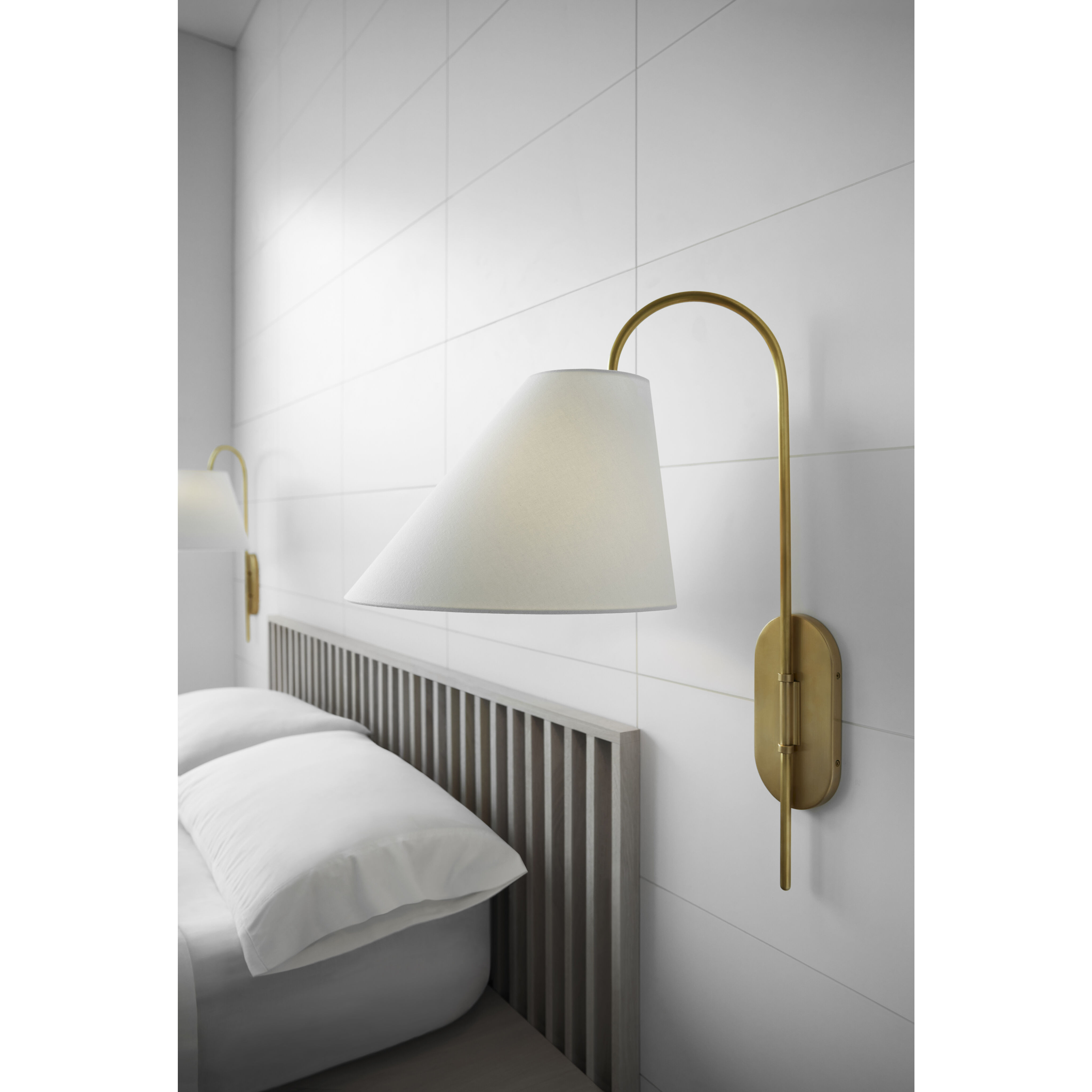 kate spade new york Kinsley Articulating Wall Light in Soft Brass, Large