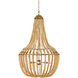 Penelope 6 Light 27 inch Beige/Antique Brass Chandelier Ceiling Light