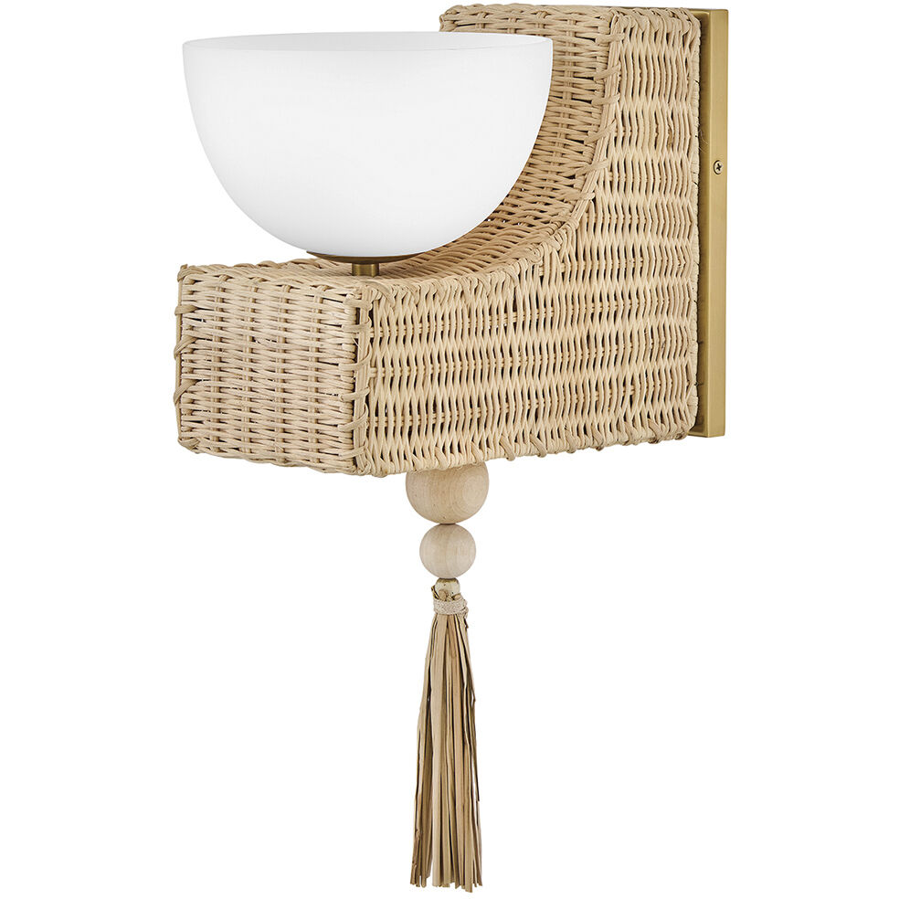 Lisa McDennon Thalia 1 Light 7.5 inch Lacquered Brass Sconce Wall Light