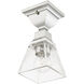 Mission 1 Light 5 inch Polished Chrome Flush Mount Ceiling Light