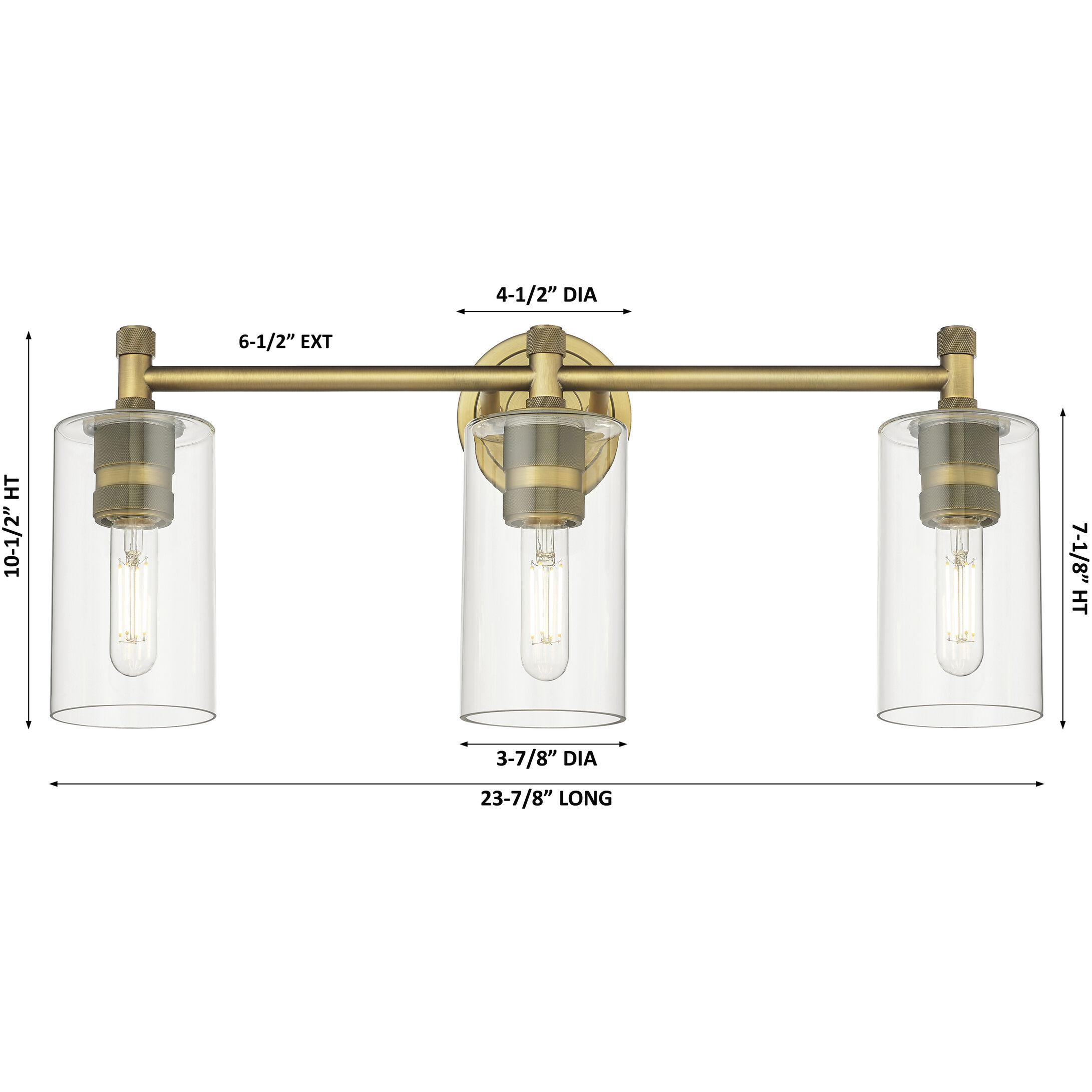 Downtown Urban Crown Point 3 Light 23.88 inch Satin Nickel Bath Vanity Light Wall Light in Matte White