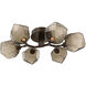 Gem LED 28.1 inch Flat Bronze Flush Mount Ceiling Light in 3000K LED